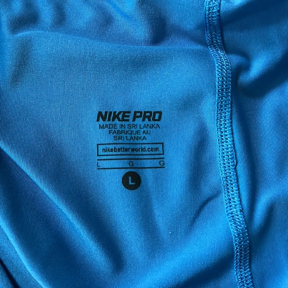 NIKE Bike Shorts Print Blue Geometric Large - Picture 3 of 3